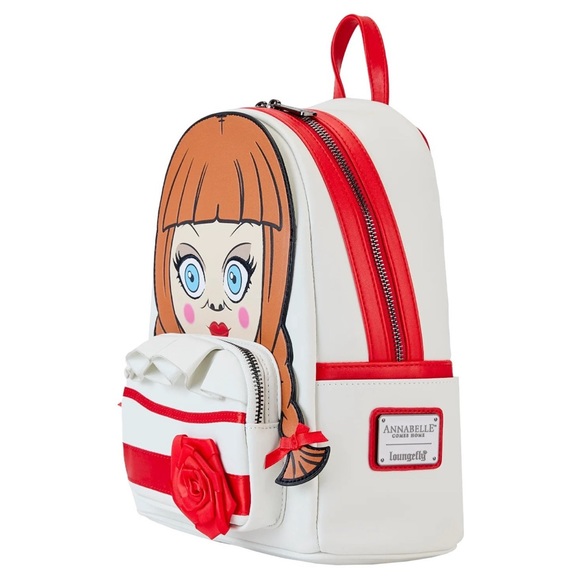Loungefly The Conjuring Annabelle Doll Face Cosplay Mini Backpack - Picture 4 of 5